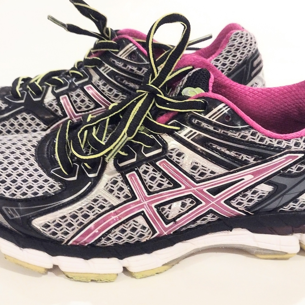 Asics Women's Sneakers - Black, Pink, White